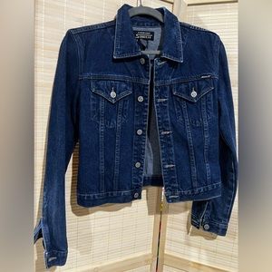 Denim Jacket Small- dark denim squeeze
